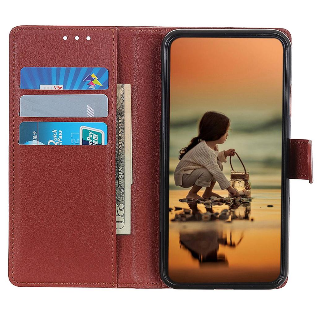 For Xiaomi 14T Wallet Case PU Leather Phone Cover Litchi Texture