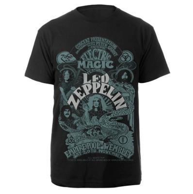 Футболка унисекс Led Zeppelin Electric Magic Ly Black Rock Band