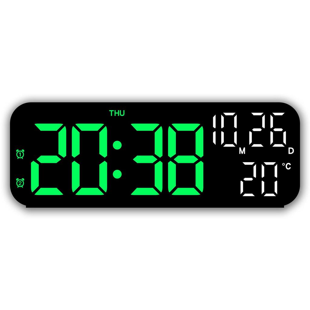 9-inch Multifunctional LED Clock with Multiple Alarms - Model 2802