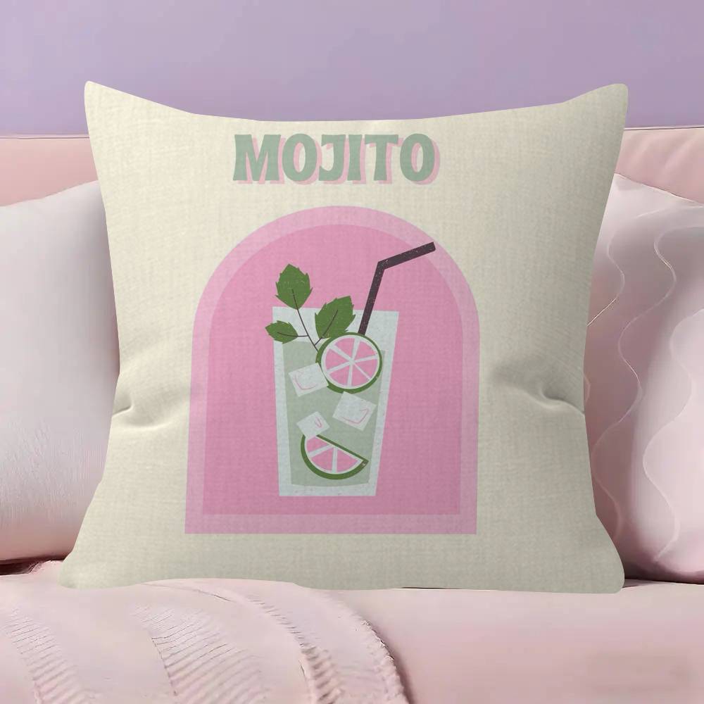 Hot MMmargarita cocktail arted pillow cover sofa cushion cover home room decoration children gift