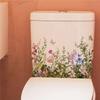 Green Plant Leaves Bathroom Toilet Sticker Closestool Wall Stickers Self Adhesive Mural Beautify Flower Home Decoration Decals