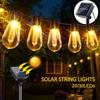 LED Solar Edison Bulb String Lights Waterproof Vintage Globe Fairy Lamp for Outdoor Garden Christmas Camping Party Decoration