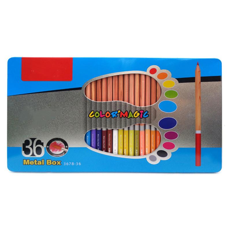 36/48 шт. набор цветных карандашей, акварельные карандаши для рисования с футлярами, профессиональные принадлежности для рисования эскизов, товары для рукоделия