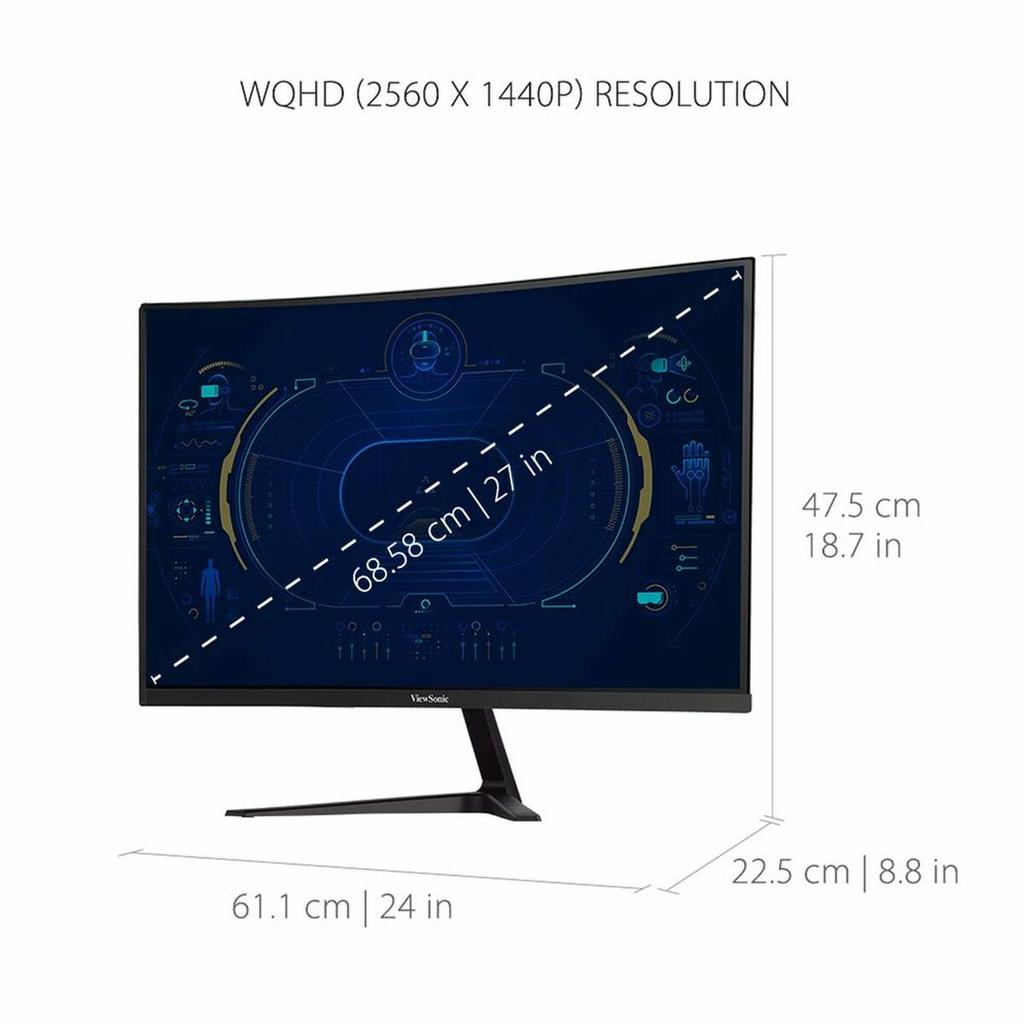Монитор ViewSonic VX2718-2KPC-MHD 27" LED Изогнутый 165 Гц VA Без мерцания