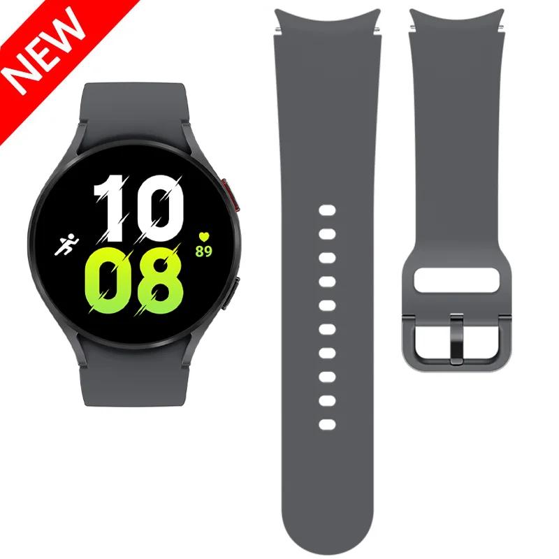 Силиконовый ремешок 20 мм для Samsung Galaxy Watch 7/6/5/4 40 мм 44 мм Pro 45 мм Браслет Ремень Galaxy Watch 6 4 Classic 47 мм 46 мм Correa