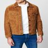 Мужская куртка из кожи ягненка цвета замши | замшевая рубашка в джинсовом стиле | Ковбойская замшевая куртка с нагрудным карманом | Знаменитая замшевая рубашка