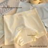 Women's Antibacterial Mid-Waist Ice Silk Boxer Briefs with Extended Cotton Crotch
