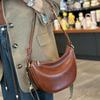Leather Dumpling Bag Female Messenger Bag Fashionable Versatile Soft Cowhide Large Capacity Work Attendance Bag