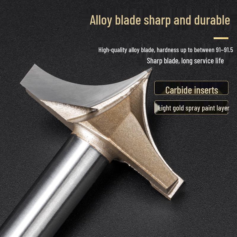 Профессиональный резьбовой нож с острым наконечником из вольфрамовой стали с хвостовиком 1/2" и фреза для обрезки с хвостовиком 1/4" для деревообработки