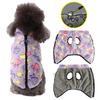 Теплая одежда для собак, мягкая уютная флисовая куртка для маленьких и средних собак, кошек с D-образным кольцом, костюм для щенка, чихуахуа, плюшевое милое пальто с принтом лап