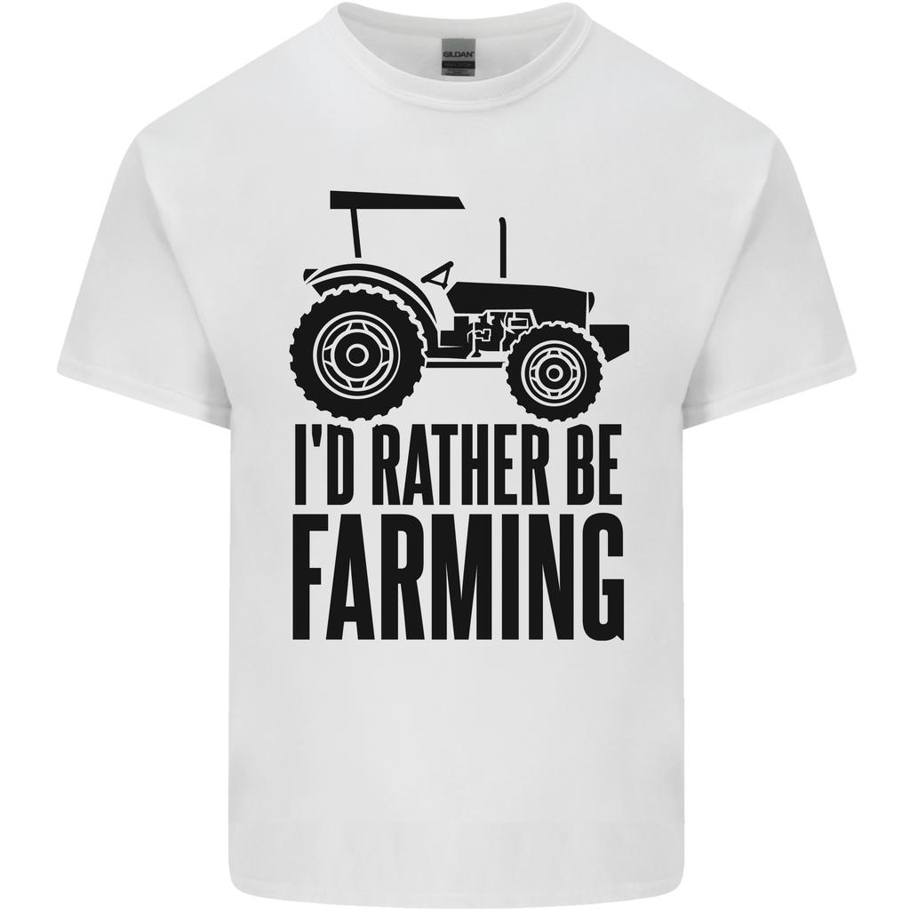 Id Rather Be Farming Farmer Tractor Unisexs Light Cotton TShirt