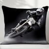 Extreme Sports Moto Biker Art Pillowcase Cushion Print 40x40cm Monochrome Dirt Bike Action Racing Throw Pillow Cover Decoration
