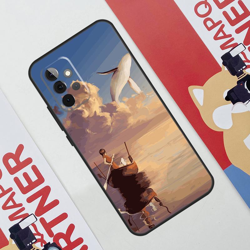 Летающий Кит Волшебный Чехол Для Samsung Galaxy A53 A16 A26 A36 A56 A55 A35 A15 A52 A32 A12 A33 A13 A14 A34 A54 A17