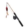Cat Fishing Pole Toy Bite Resistance Multifunctional Cat Feather Teaser Wand Toy for Cats