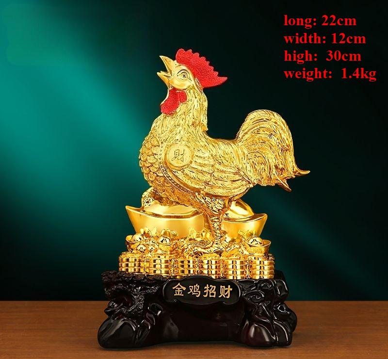 Jubao Golden Rooster Decoration 12 Zodiac Chickens Lucky Entrance Living Room Home Decoration Gift