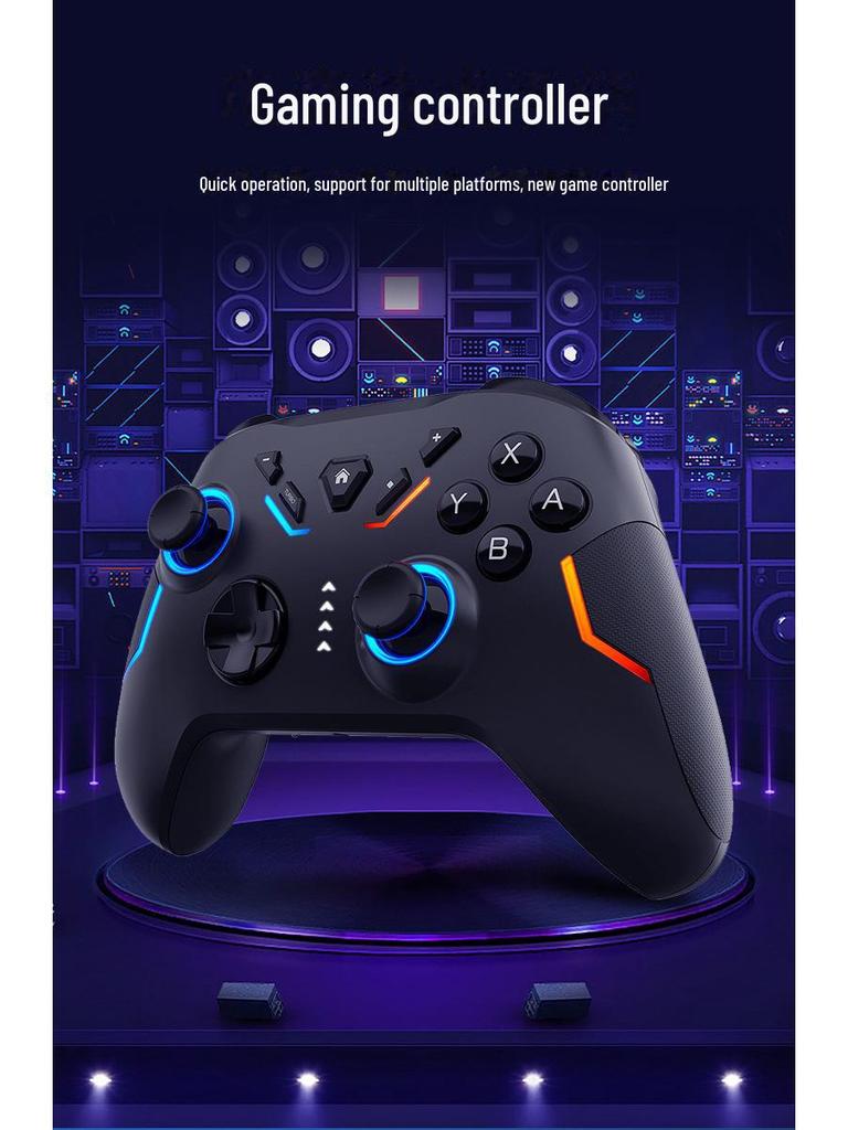 Трансграничный RGB Блики Шестиосевой Соматосенсорный Макроредактор Игровой контроллер для ПК, Android и Switch