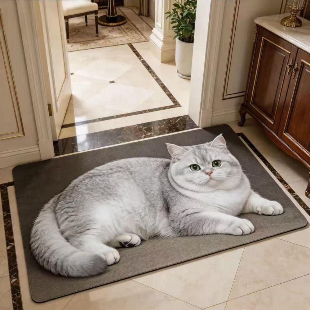 Lifelike Entryway Rug Absorbent Home Floor Mat Durable Diatomite Door Mat Porch