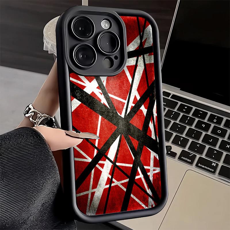Чехол для телефона iPhone 17 Air 16E 15 16 Pro Max Эдди Ван Хален Графический Чехол с гитарой 14 Plus 13 12 Mini Мягкий силиконовый Funda