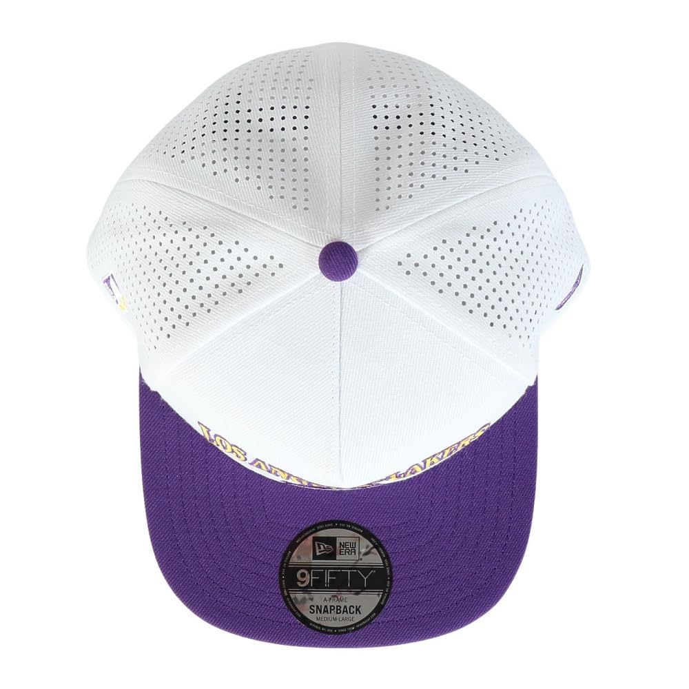 New Era 9FIFTY NBA Лазерная перфорация LAL Белый Размер 950AF NBA Loslack NER36C7972 Двухцветная кепка, M/L, LP, Двухцветный белый, 14388565,