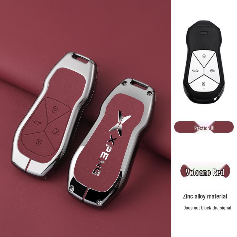 XPeng P7/P5/G3/G3i/G9 Key Case with Buckle & Rope - 2022 Model Car Key Shell Modification