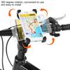 Durable Road Bicycle Mountain Bike Handlebar Mobile Phone Holder with 360 Degree Rotation Black