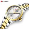 Женские модные часы Curren 9107 с календарем и повседневным стальным ремешком