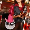 600ml Practical High Glossy Drink Water Cowboy Hat Design 20oz Nightclub Bar Party Disco Ball Cup with Straw for Office Wine Glass