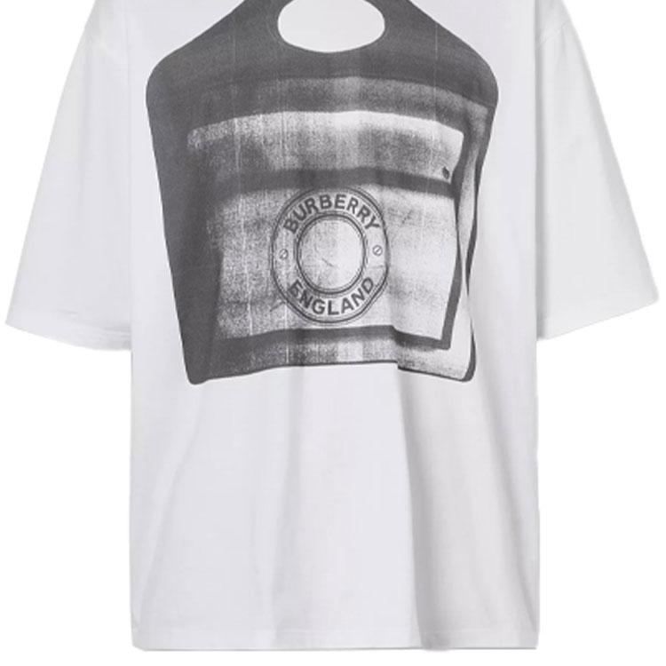 Burberry T-Shirts Men's White Crew Neck Moderate 45676221