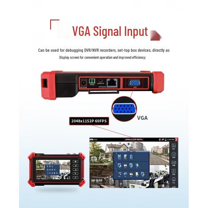 WANGLU IPC-5100C Сетевой и видеотестер CN вилка (адаптер в комплекте)