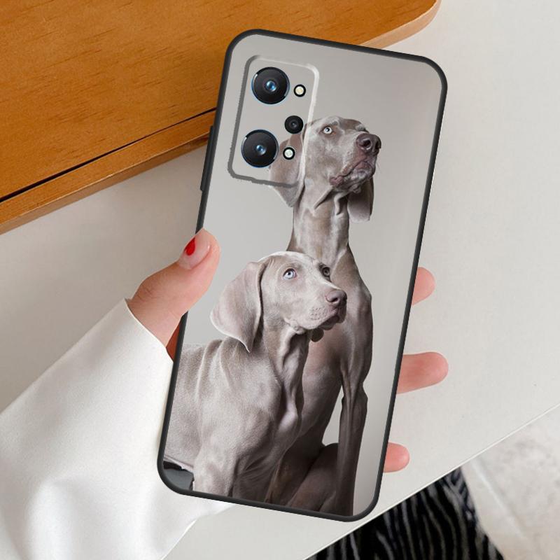 Чехол для Realme 12 Pro Plus 11 10 9 C67 C55 C53 C51 C31 C35 C33 C30 C21Y C25s GT5 GT Neo 6 с изображением собаки Веймаранер
