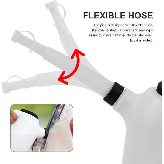 Oil Dispenser, 8 Quart, Translucent, Bottle With Spout Cap, Automotive Oil Container