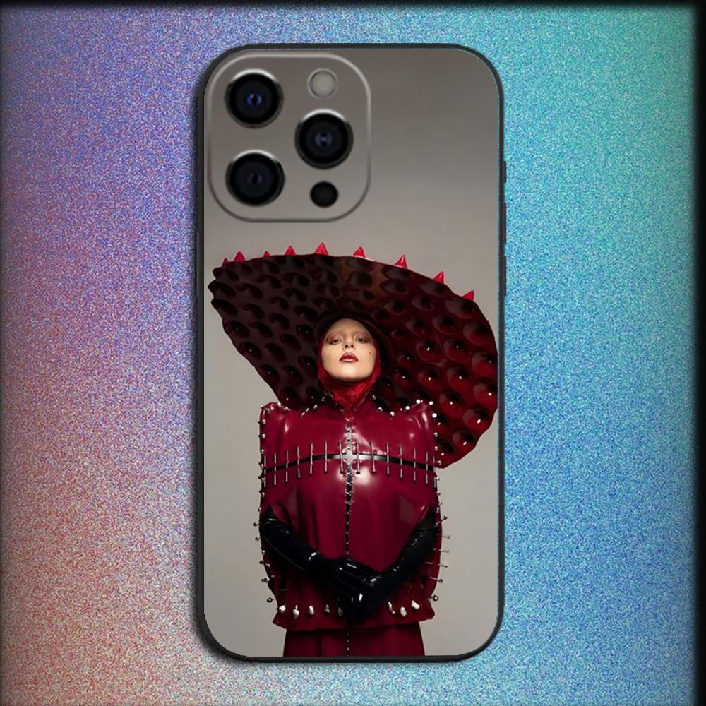 L-LADY GAGA MAYHEM Phone Case For iPhone 16,15,14,13,12,11,Pro,X,XS,Max,XR,Plus,Mini Soft Black Cover