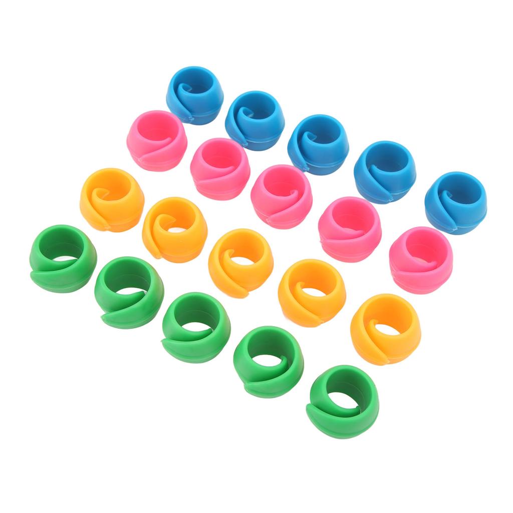 20 шт. 4-цветный держатель нити, фиксирующий шпульку, силиконовые зажимы для держателя шпульки, предотвращающие выпадение нити