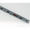 Shinwa Sokutei Curved Ruler, 1.5 Shaku (4.5 ft) Thick, with Square Backing, Crane and Turtle Design, Left-Handed, Silver, 10669
