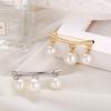 Women Fashion Alloy Pearl Beads Brooch Jewelry Accessories for Scarf Shawl Dress