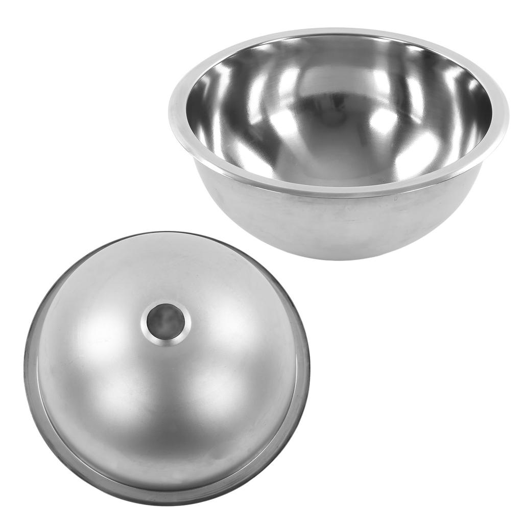 RV Single Bowl Sink Round 340mm 13.4in Diameter 304 Stainless Steel Large Capacity for Camper Yacht Kitchen