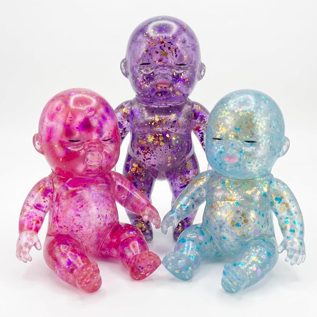 Stress Anxiety Relief 1pc Glitter Silicone Baby Squeeze Toys Slow Rebound Fidget Toys Soft Satisfying Sensory Toys For Kids