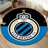 Круглый ковер Club Brugge K.V, Ковер для гостиной, спальни, дивана, игровой комнаты, Нескользящий коврик для пола