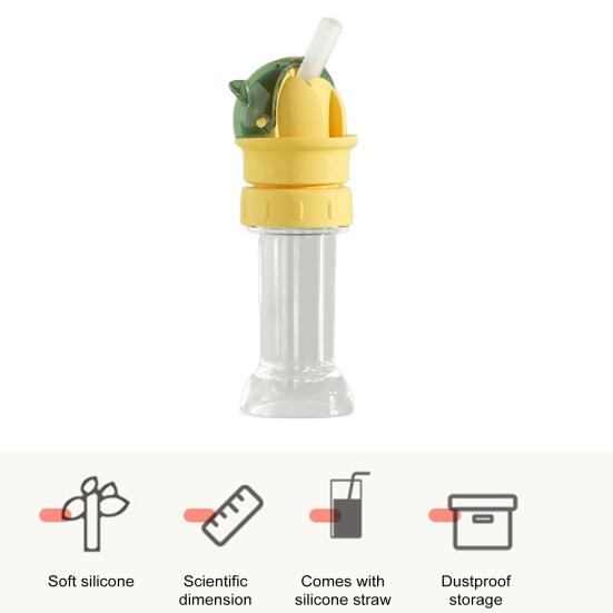 Многоразовая крышка для бутылки с водой с соломинкой, пылезащитный чехол, защищающий от удушья, портативный аксессуар для питья с соломинкой для детей