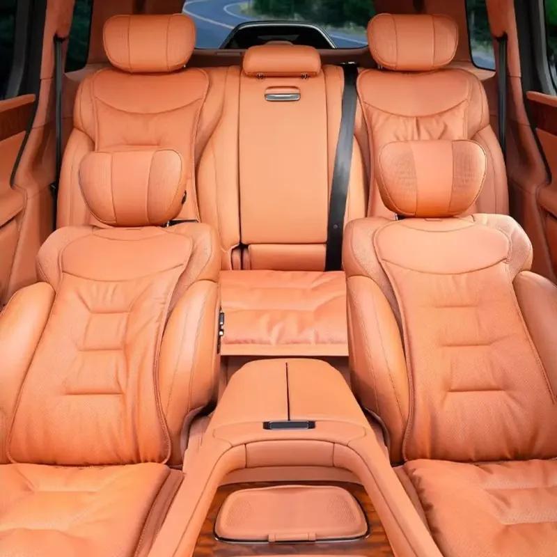 Нескользящая Автомобильная Кожаная Подушка Универсальная Мягкая Вентилируемая Четырехсезонная Подушка Хлопок Хорошая Воздухопроницаемость Подушка для Автосиденья