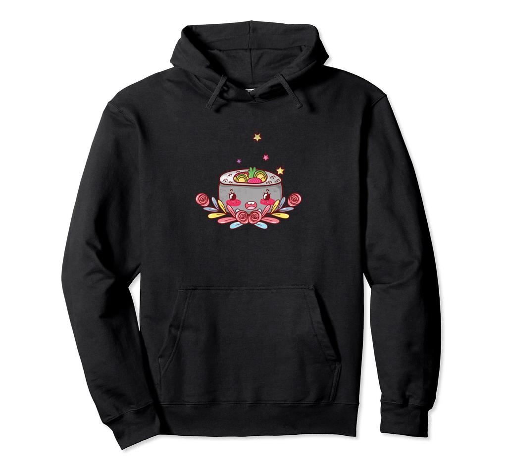 Cute Anime Fan Japanese Rolled Sushi Design Kawaii Sushi Hoodie