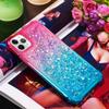 Радужный прозрачный градиент цвета, блестящий жидкий зыбучий песок, любовь, блестки, бампер, чехол для телефона для iPhone, Samsung, Xiaomi, Huawei, мягкая силиконовая задняя крышка
