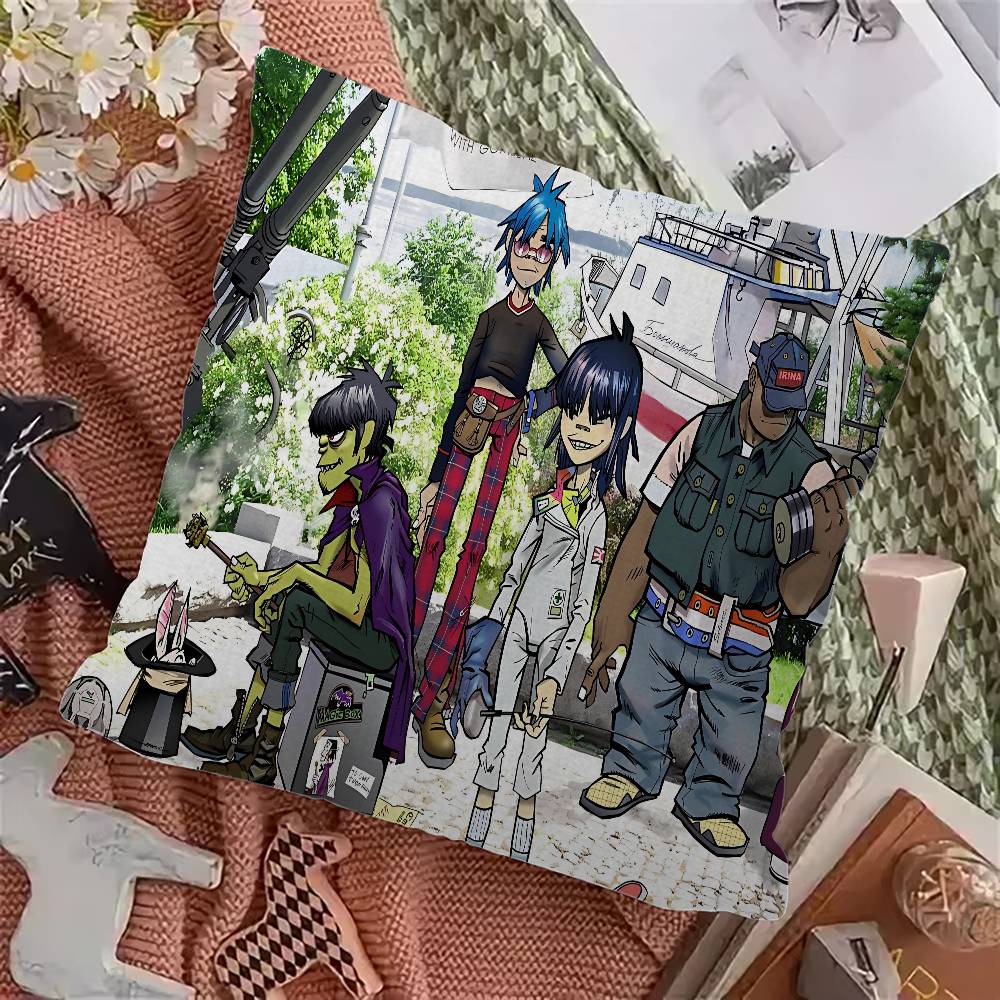 Подушка с принтом G-Gorillaz Музыкальная Персонализированная Наволочка Детская Спальня Декор Дикой Вечеринки Наволочка Подарок на День Рождения Ребенка