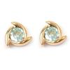 [M8920] - Gold Plated 'Sissi' Blue Topaz Earrings - 8 Mm