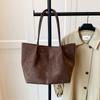 IELGY Ladies Tote Bag Suede Large Capacity Retro Shoulder Bag