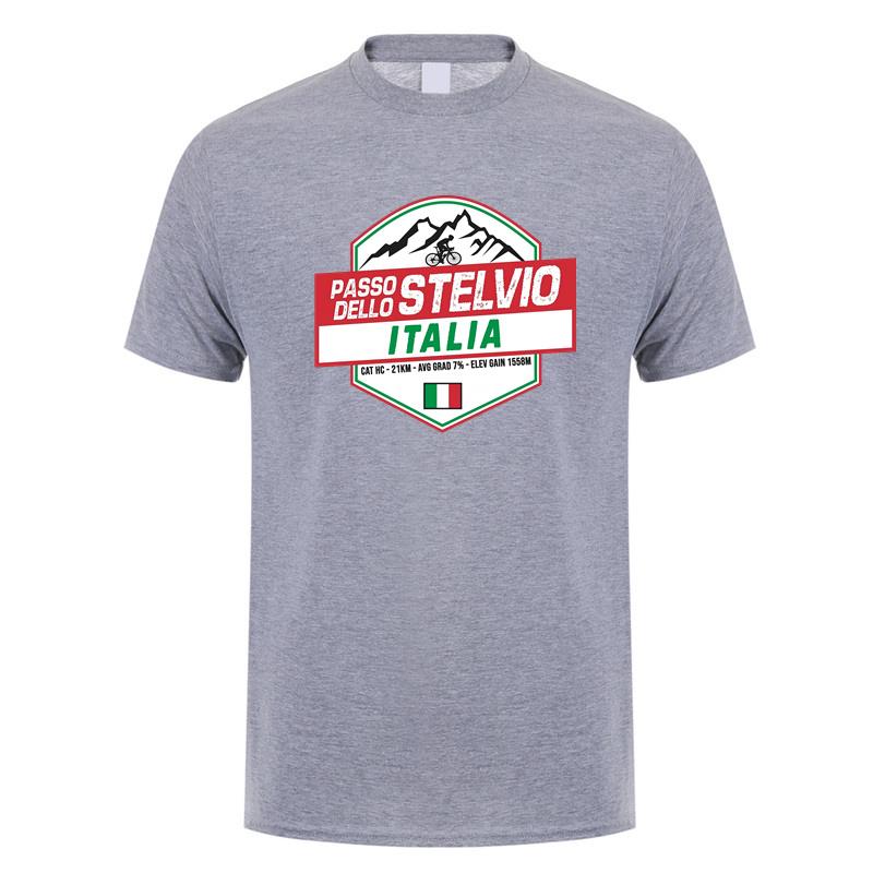 Passo Dello Stelvio Cycling Italy T Shirt Summer Fashion Unisex Unisex Short Sleeve Cool Streetwear Tops Cotton Unisexs Tshirt Dy196