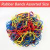 405 pcs assorted size rubber bands 0.68lbs Elastic colored rubber bands for office supplies rubberbands bulk mix colors and size with bag,Red (3-1/2