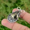 Daughters Day Deal Pear Pyrite Gemstone 925 Silver Wife Wedding Pendant Jewelry