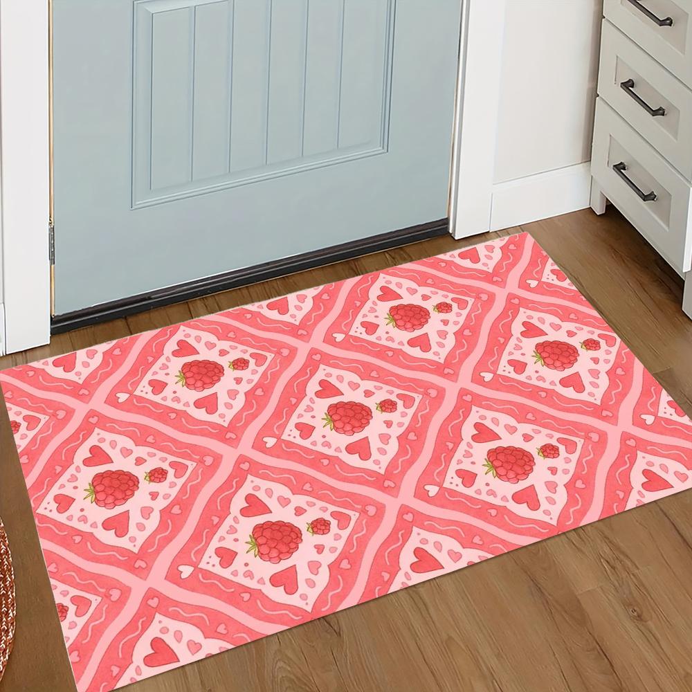 Groovy Multicolor  Flower Print Doormat Soft Durable Floor Mat for Porch Entrance Cute Home Decor Mat  Decoration Chambre