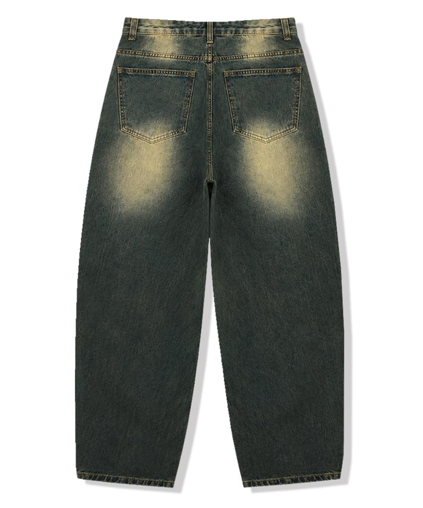 NTET Vintage Balloon Wide Denim Pants (Muddy Indigo)